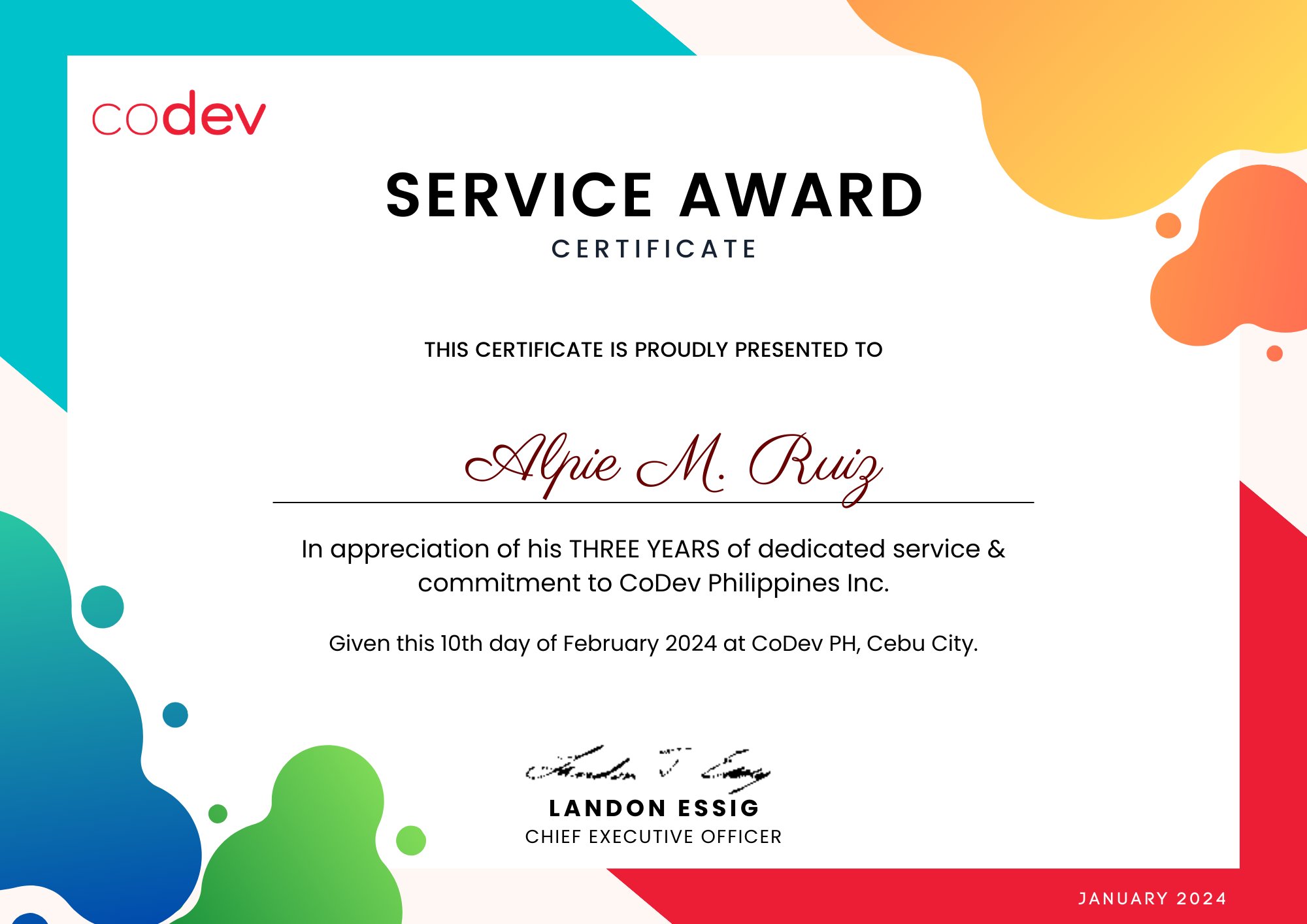 3-Year Service Award