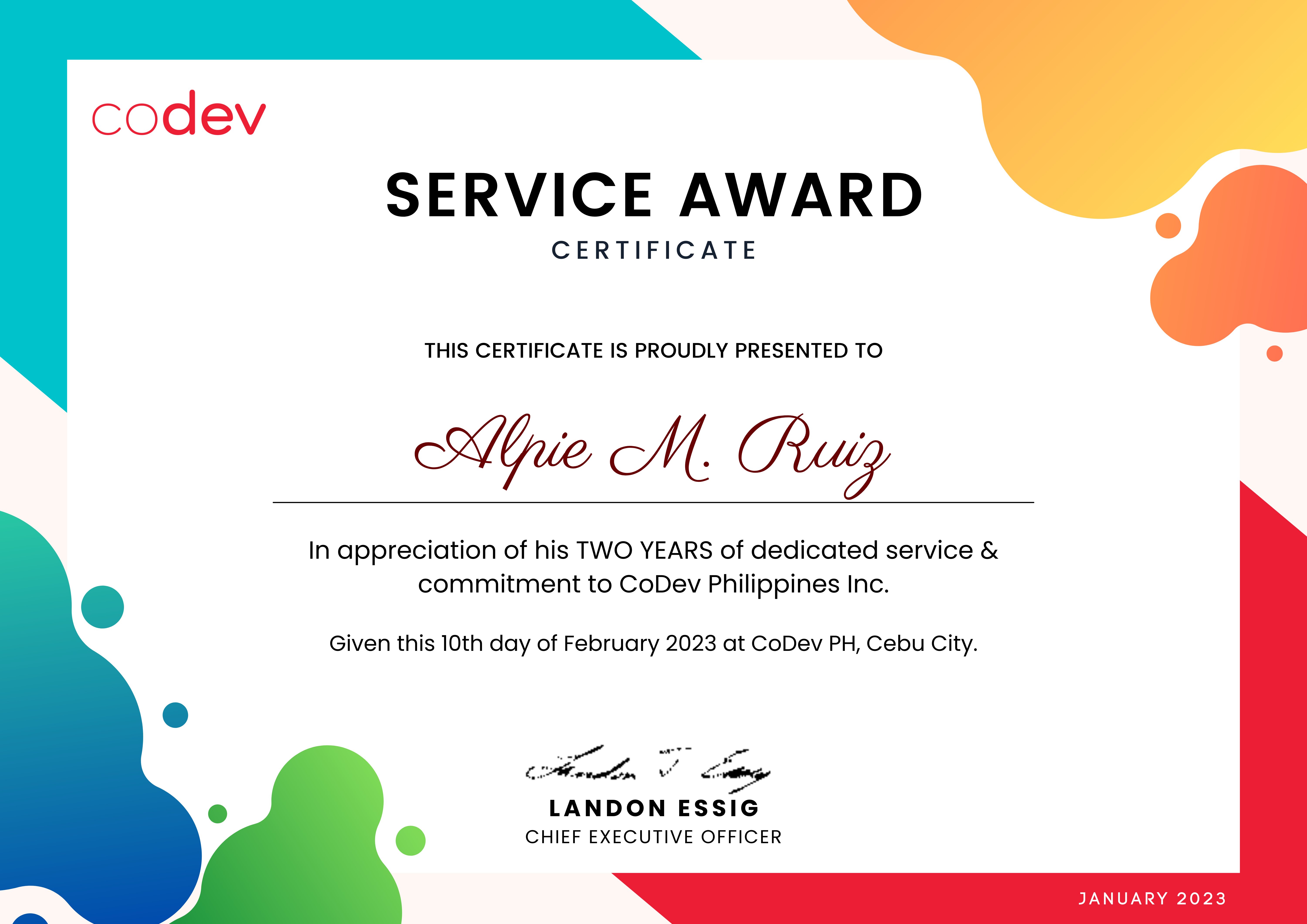 EOM Certificate June 2023