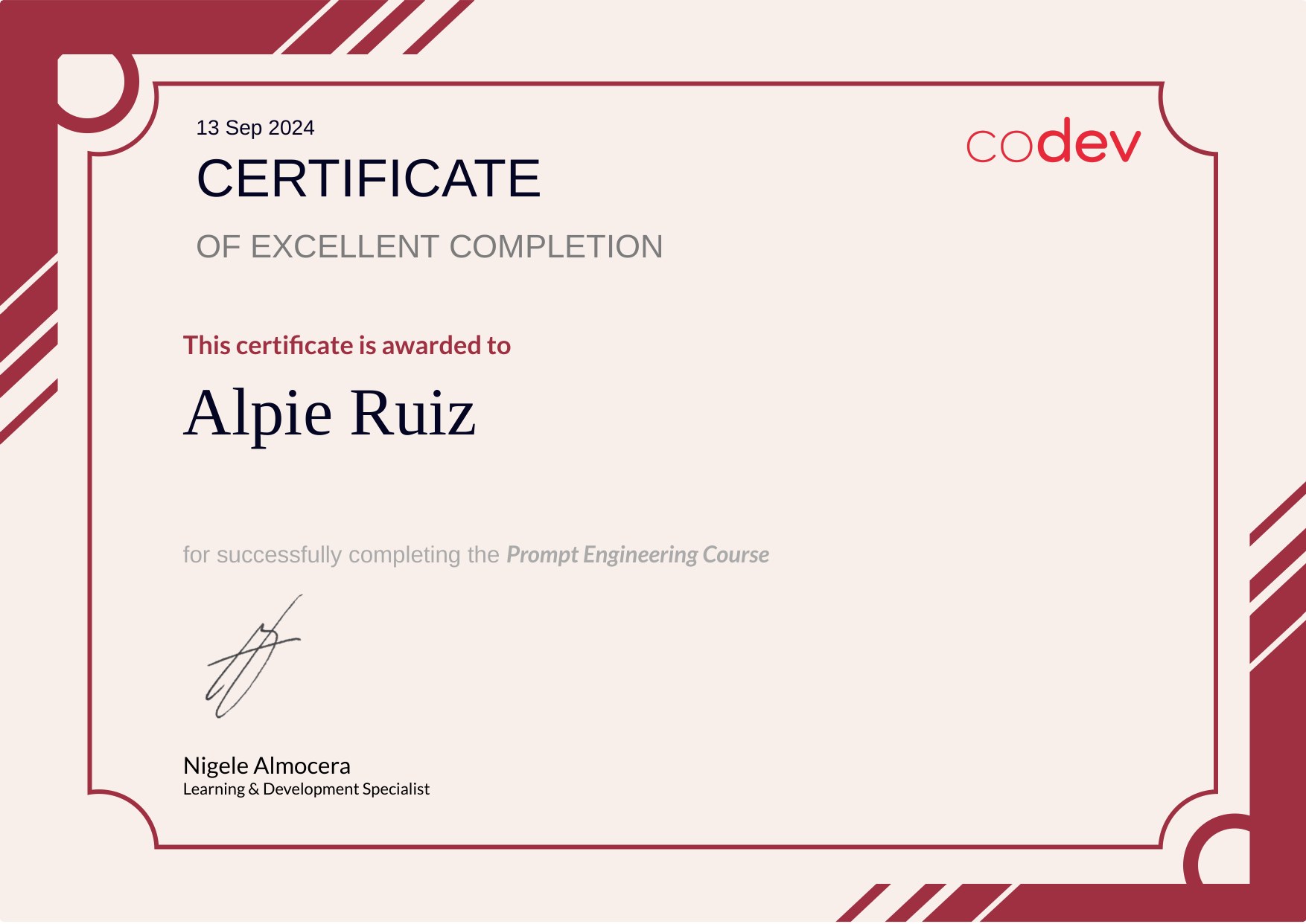 Prompt Engineering Certificate